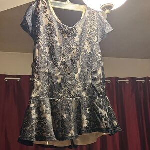 Love Rocks Black and Cream Lace Blouse